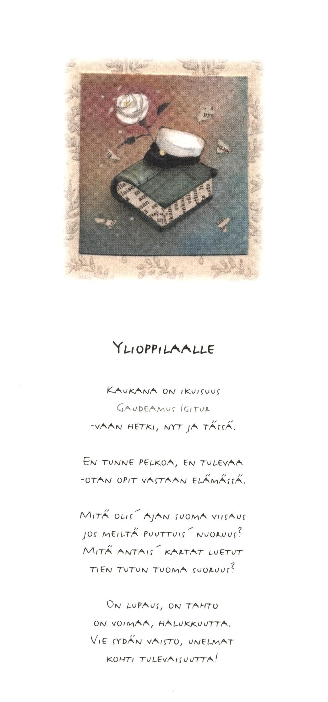Ylioppilaalle runokortti Ideri