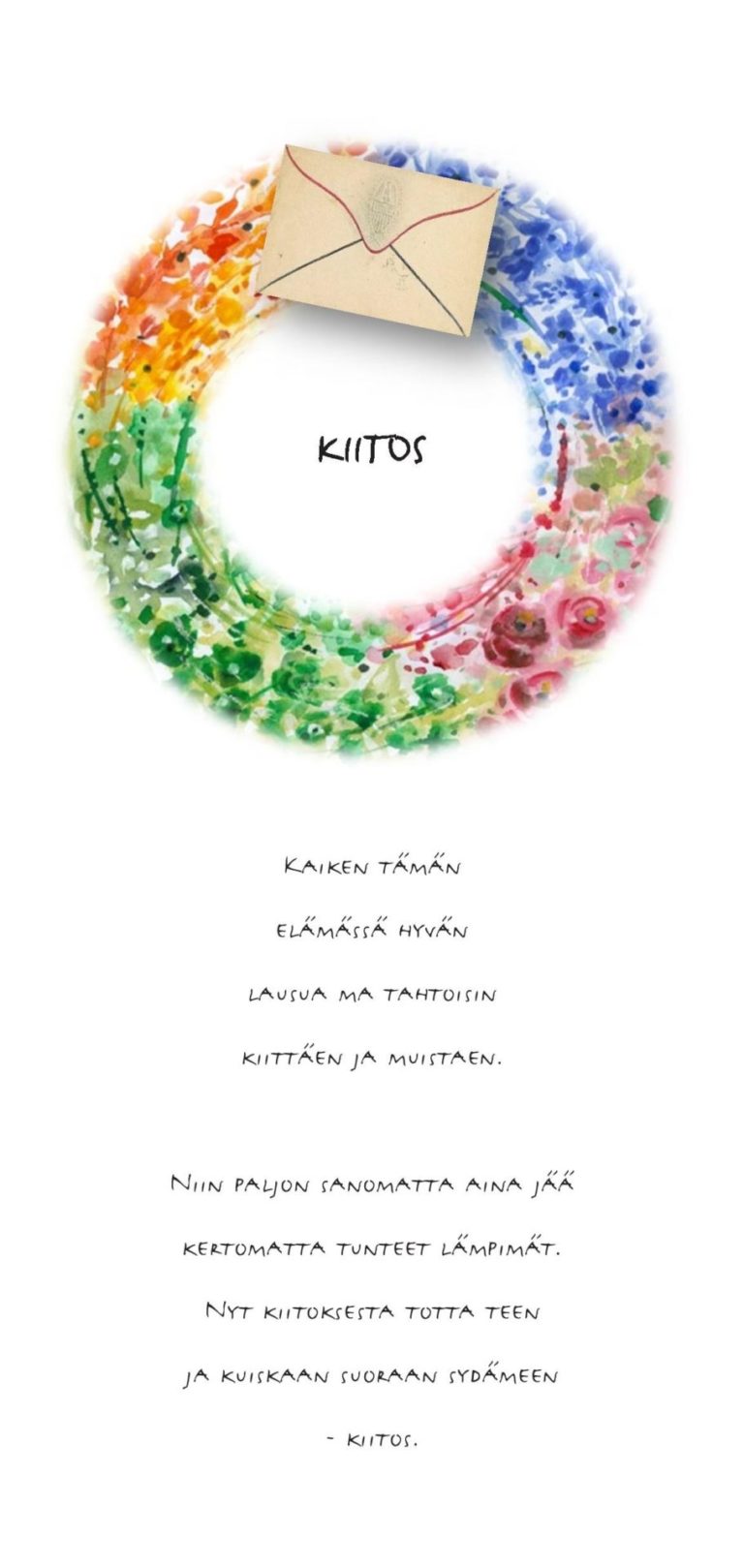 Kiitos runokortti Ideri Heli Pukki Tuotteita Arkeen Ja Juhlaan Kiitos runokortti Ideri Heli Pukki Tuotteita Arkeen Ja Juhlaan