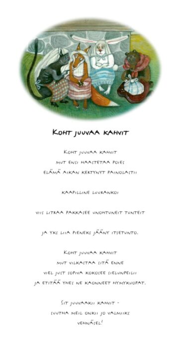 Koht juuvaa kahvit (runokortti)