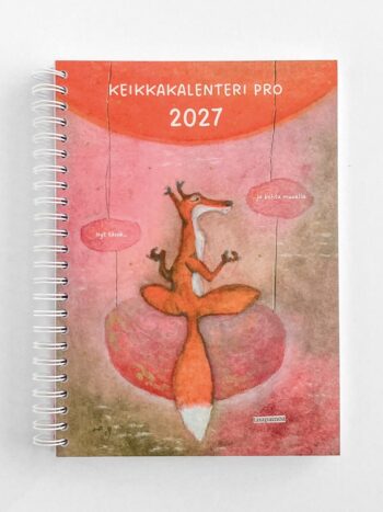 Keikkakalenteri Pro 2027 - A5-kokoinen työkalenteri kettukuvituksella